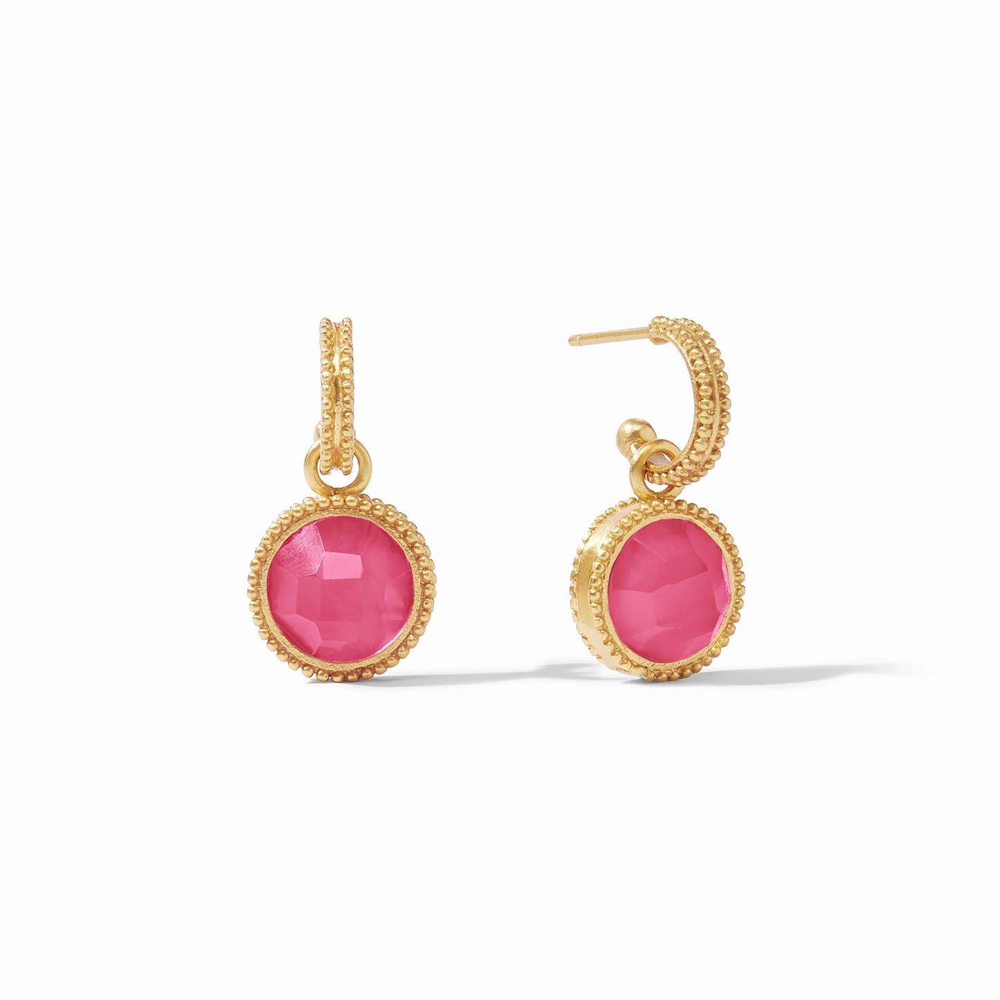 Fleur-de-Lis Raspberry Charm Earring