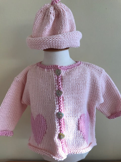 Hearts Baby Cardigan