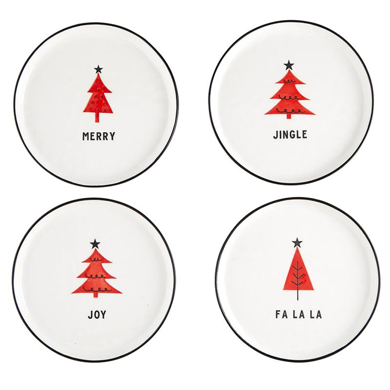 Joy Falala Merry Jingle Plates
