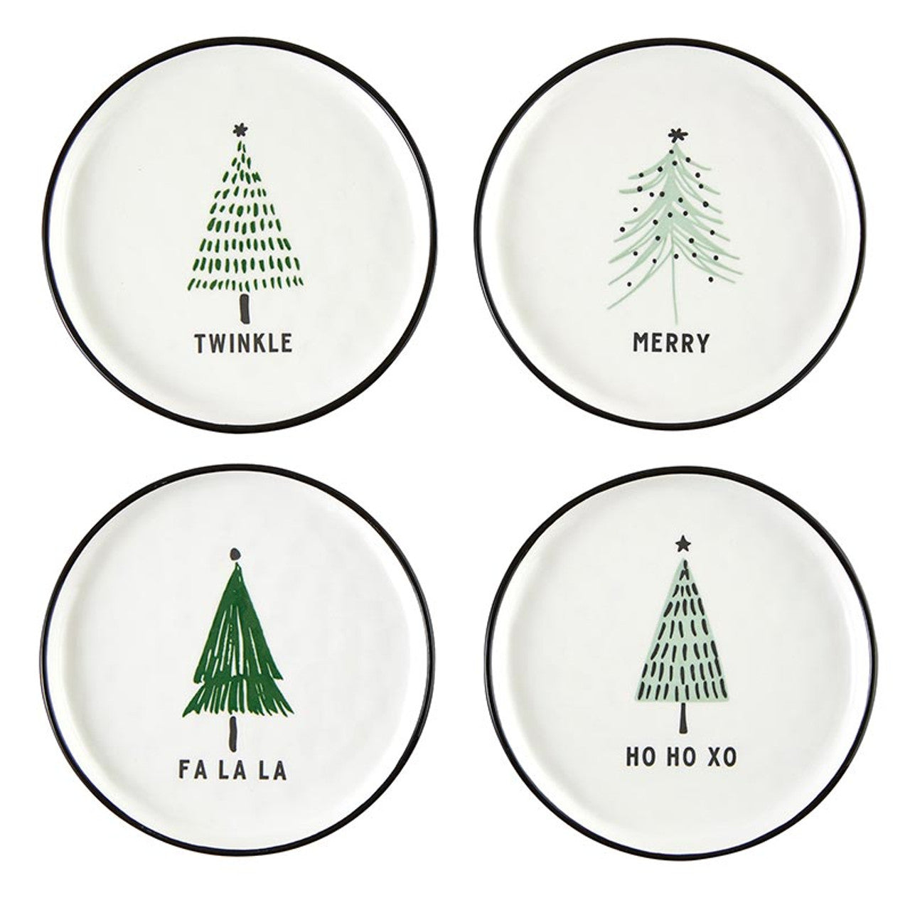 Green Holiday Plates