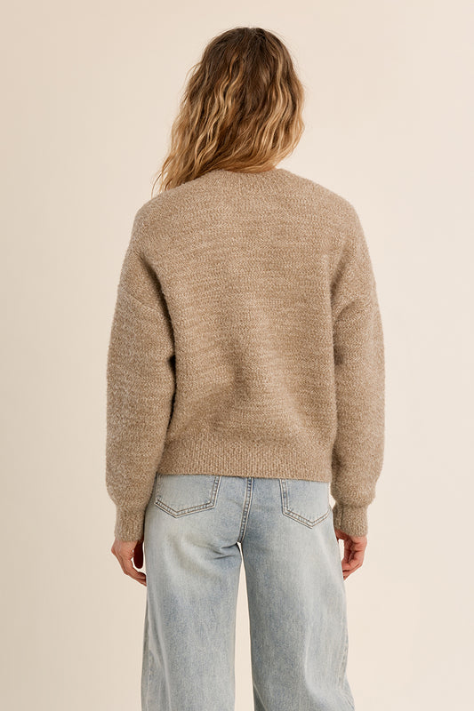 Beige Heart MB Cardigan