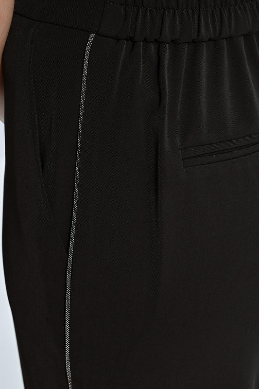 MB Black Side Stitch Pants