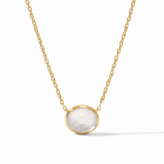 Nassau Clear Solitaire Necklace