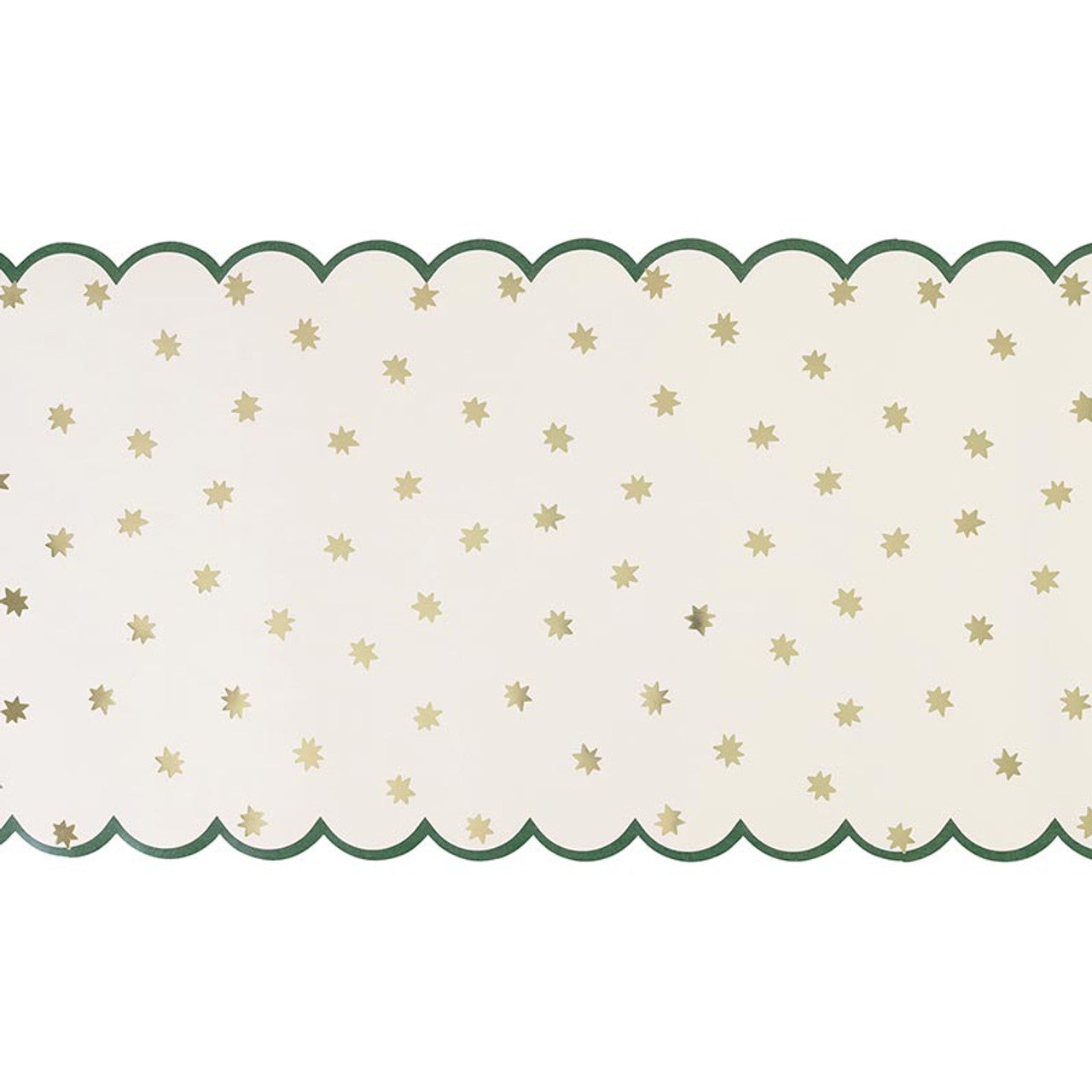 Let It Snow Scalloped Paper Table Runner