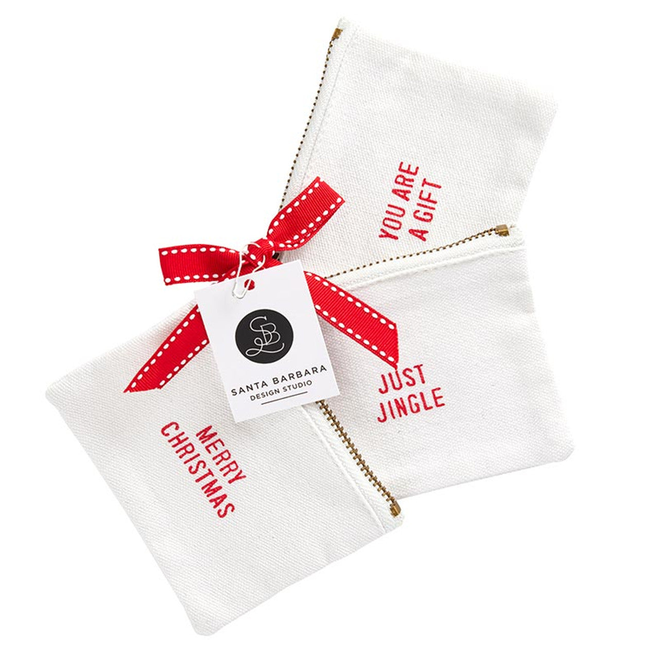 Red Merry Christmas Pouches