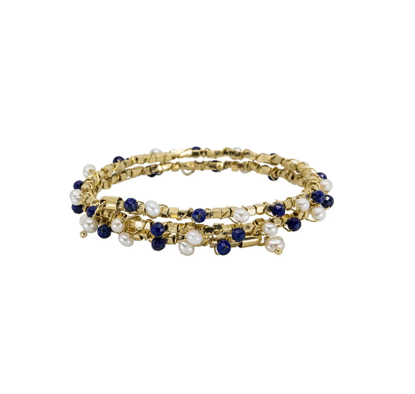 Sapphire Pearl Wrap Bracelet