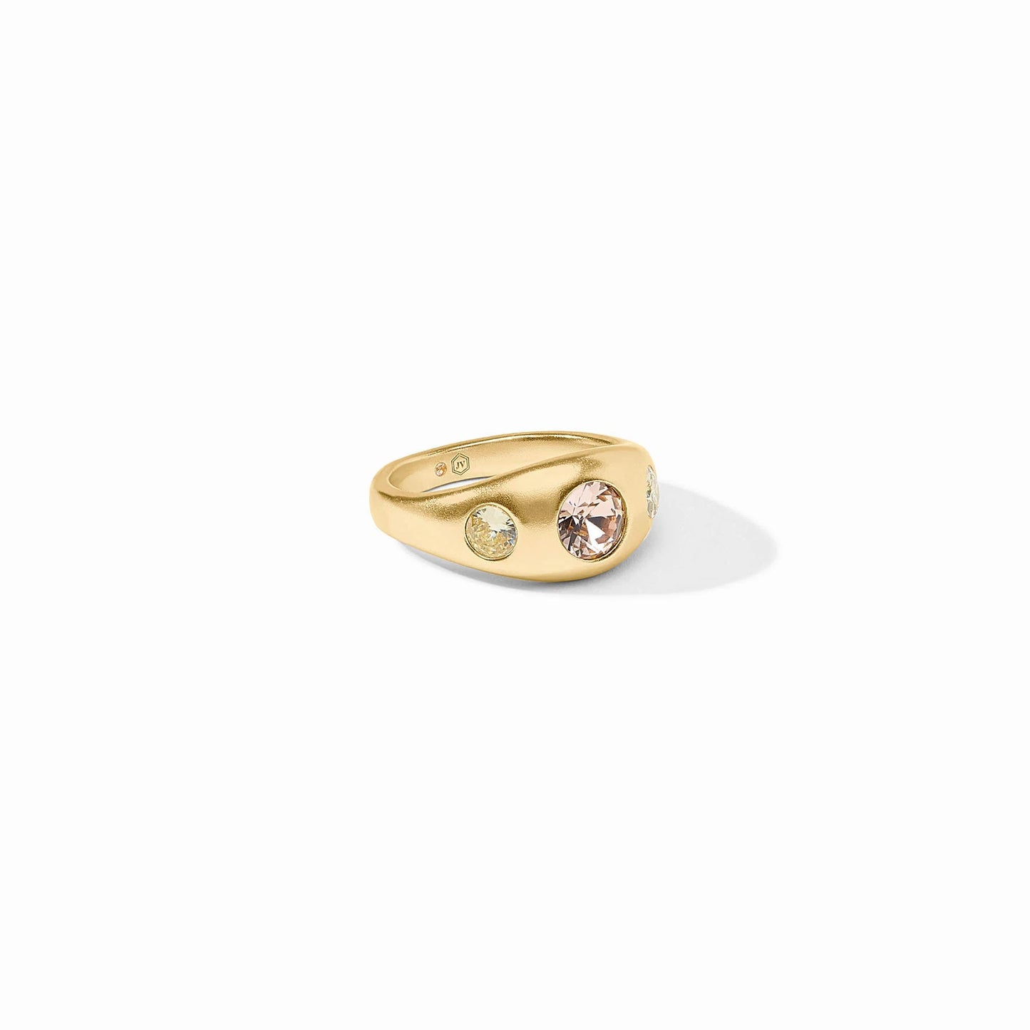 Champagne Radiance Rainbow Signet 7 Ring