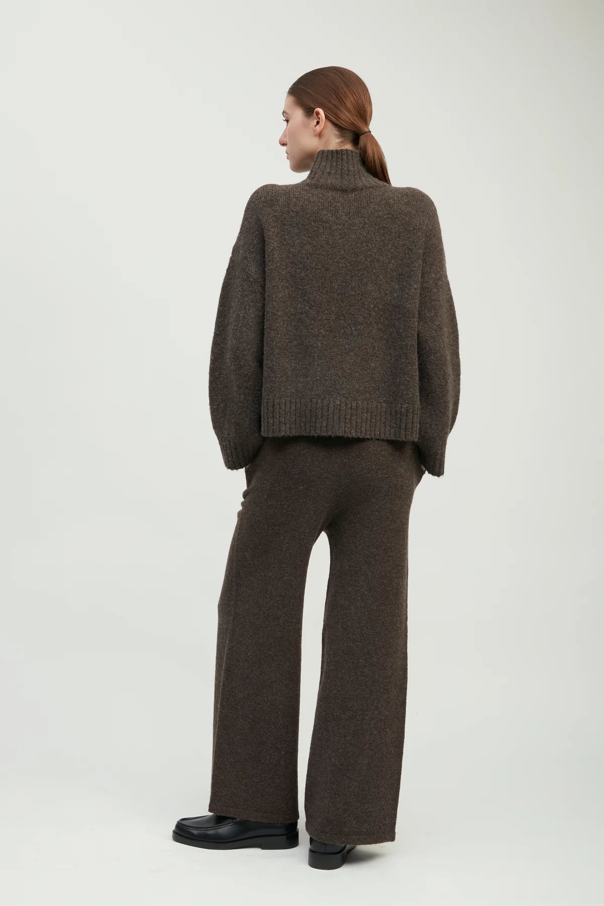 Mocha Chunky Mock Turtleneck