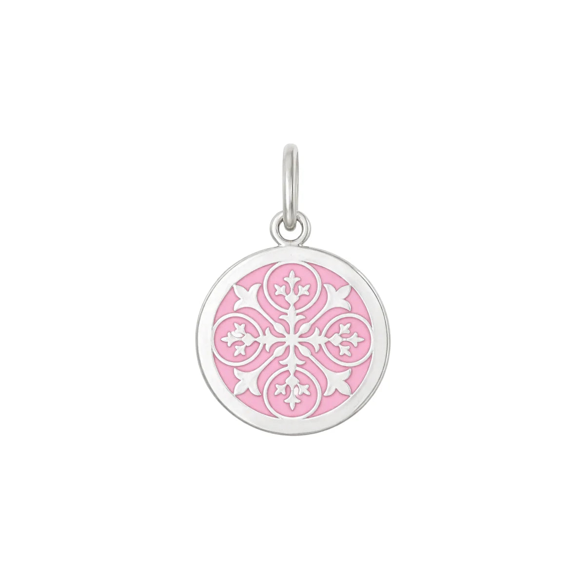 Sisterhood Fleur Pink Small Silver Pendant