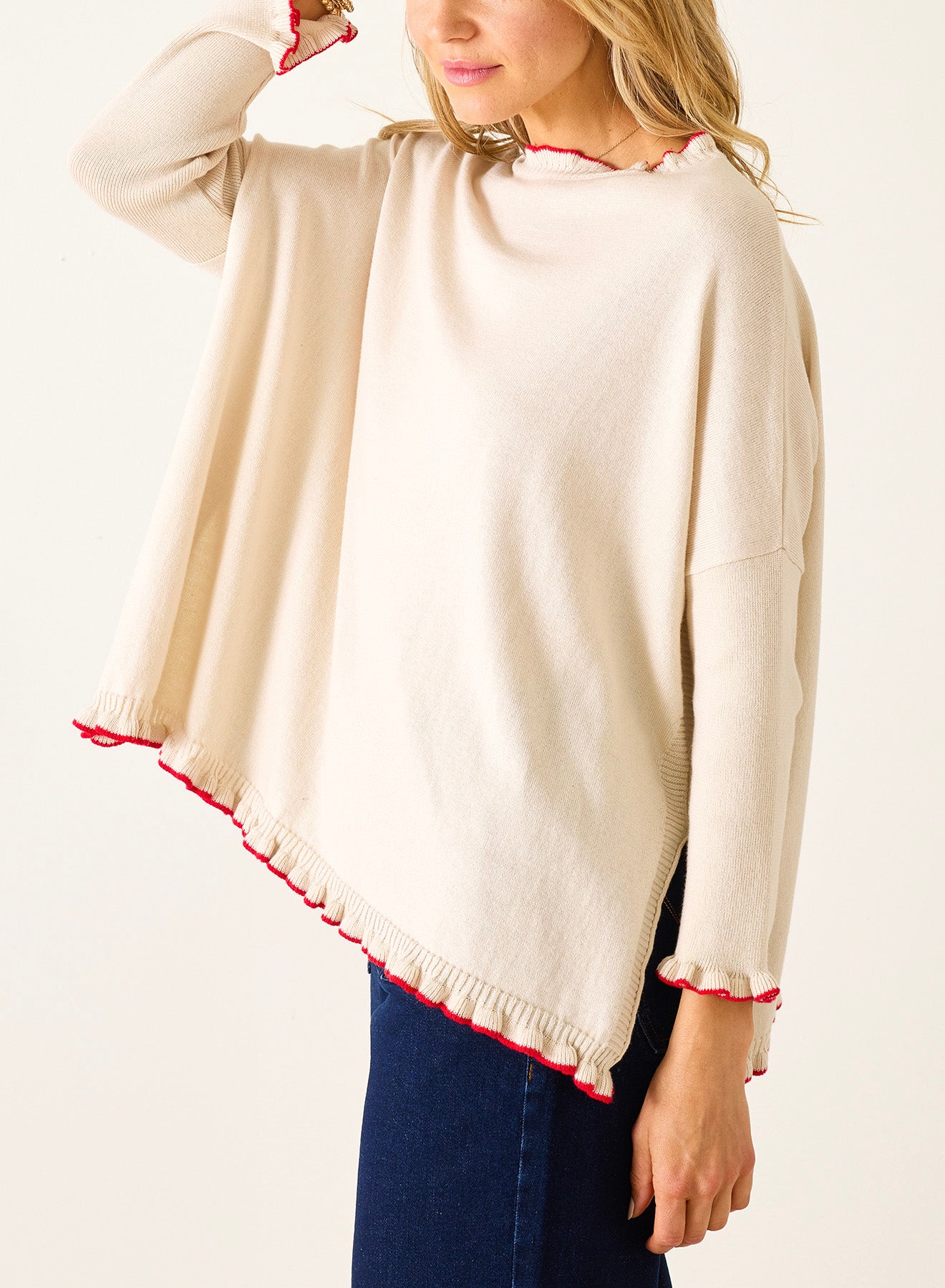 Warm Cream Ribbon Catalina Sweater