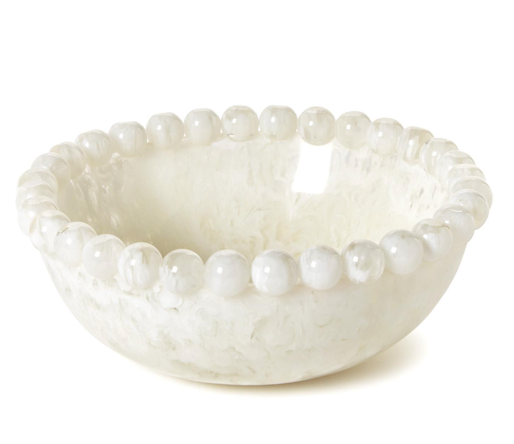 Pop White Beaded Rim Bowl