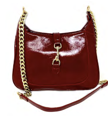 Patent Vegan Leather Shoulder Chain Bag