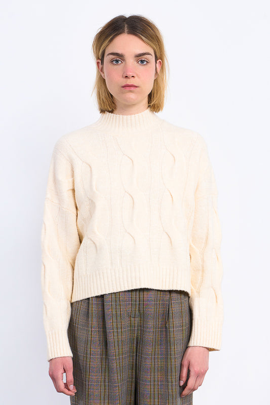 MB Cream Cable Sweater