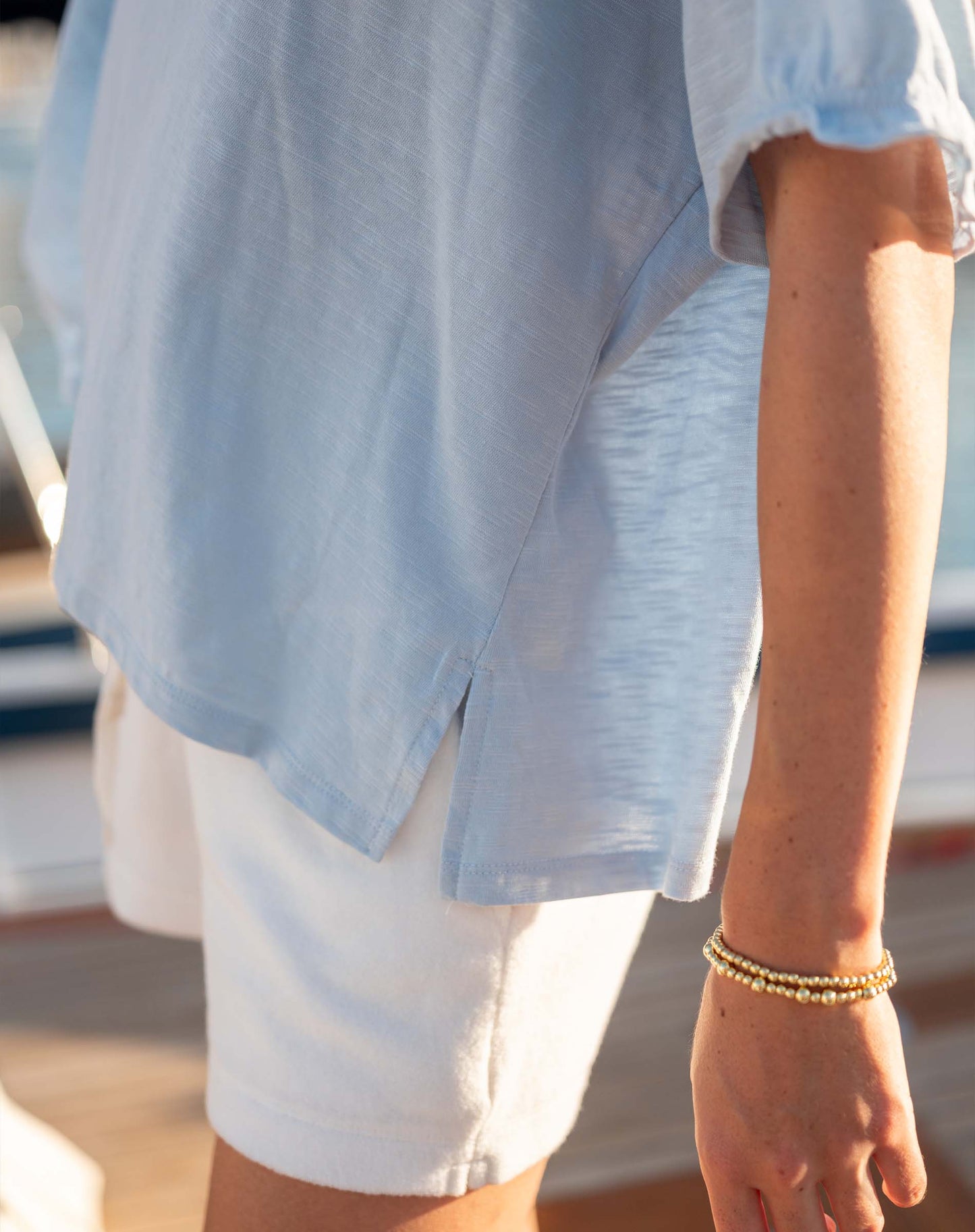 Niagara Mist Amelia Ruffle Tee