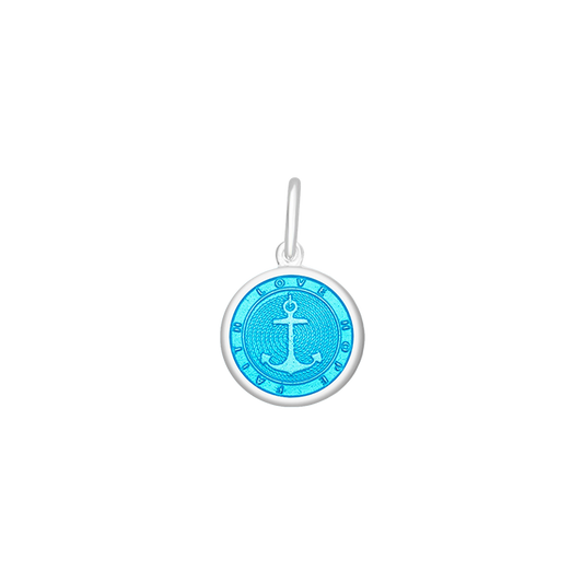Anchor Light Blue Silver Mini Pendant
