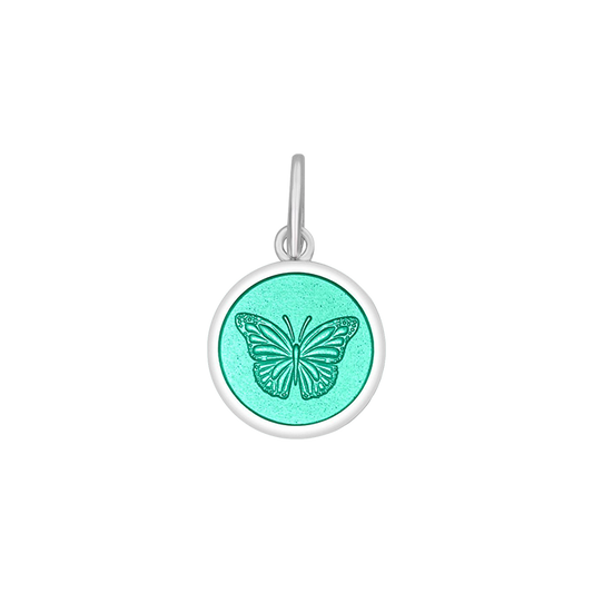 Butterfly Seafoam Silver Small Pendant