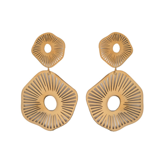 Gold Anemone Earrings