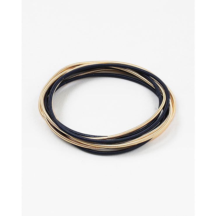 Gold Navy Cord Bracelet Sets