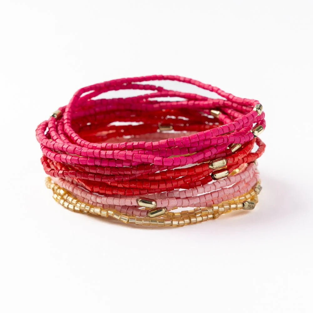 Chelsea Pink 18 Strand Bracelet
