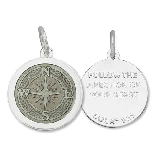 Compass Rose Pink Small Pendant