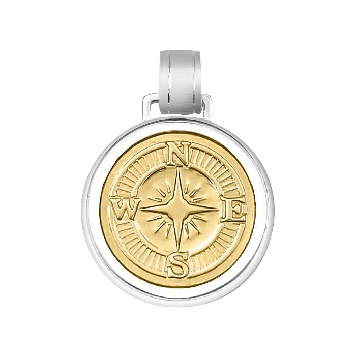 Compass Rose Gold Large Pendant