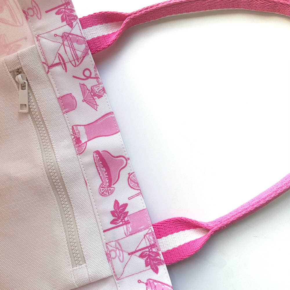 Pink Cocktails Live Love Tote