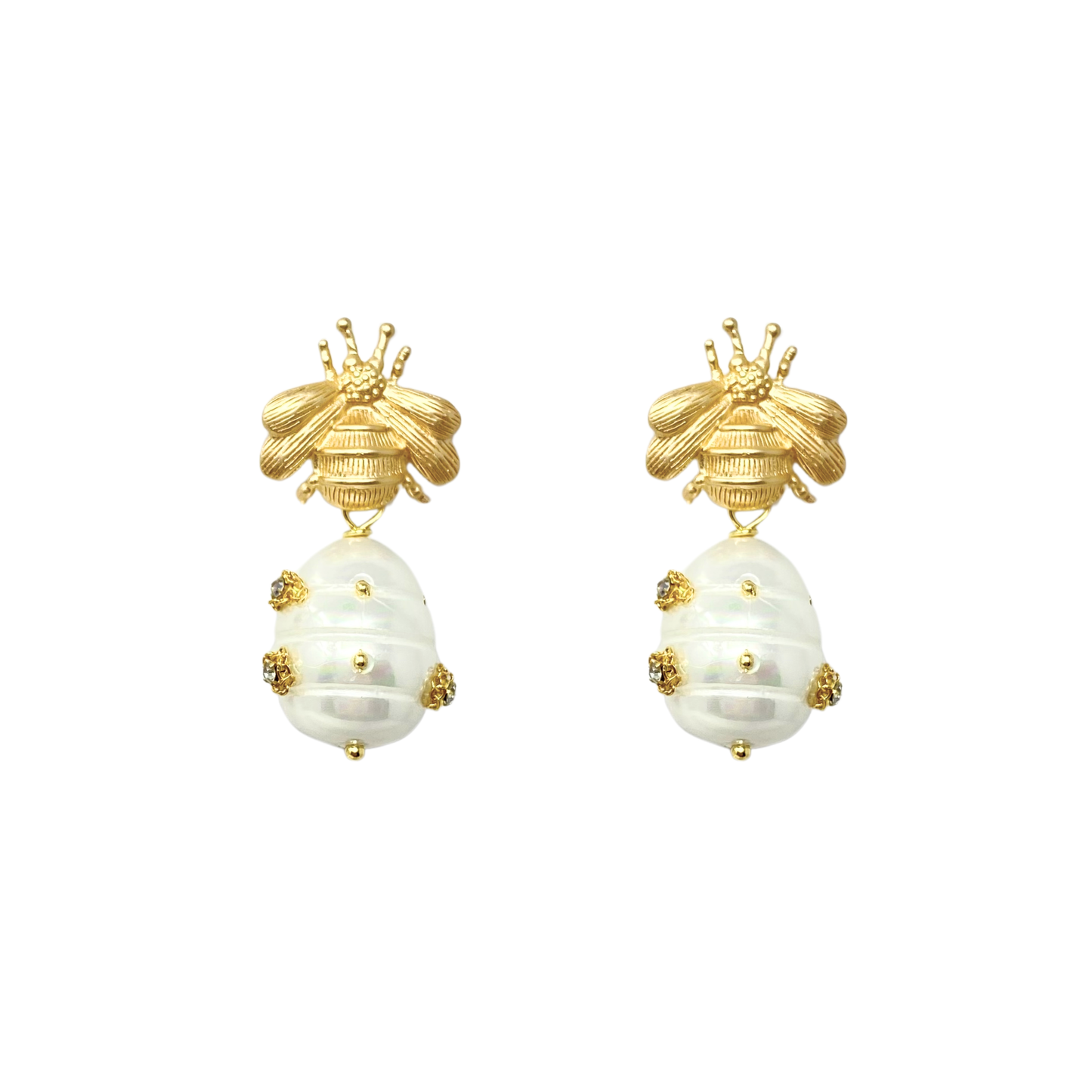 Bee Pearl Earrings