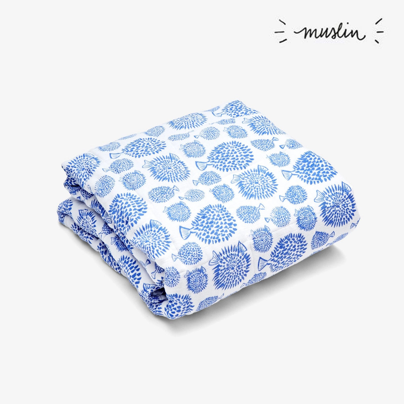 Blowfish Quilted Baby Blanket