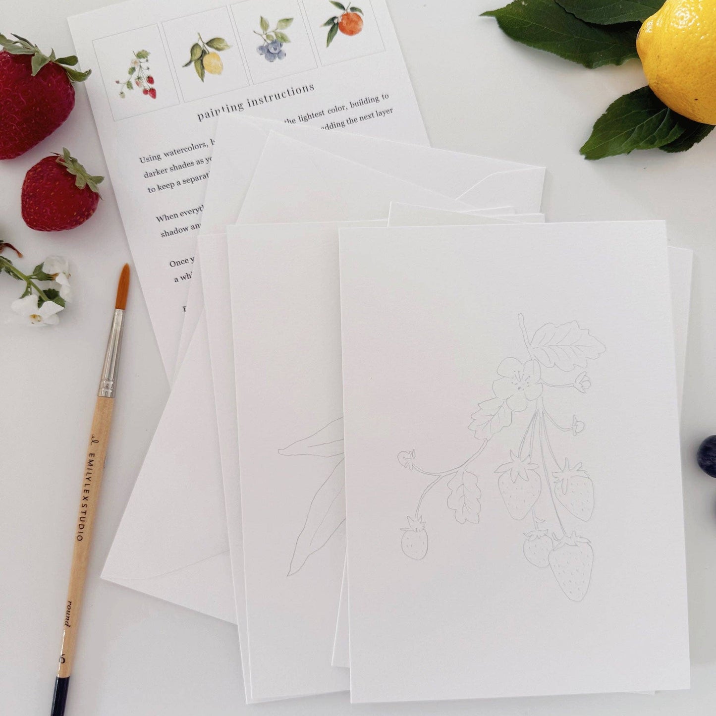 Fruit Watercolor Notecards