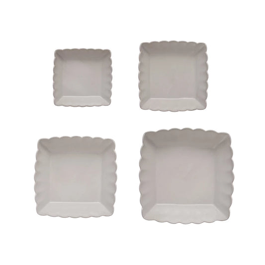 Scalloped Edge Serving Dish