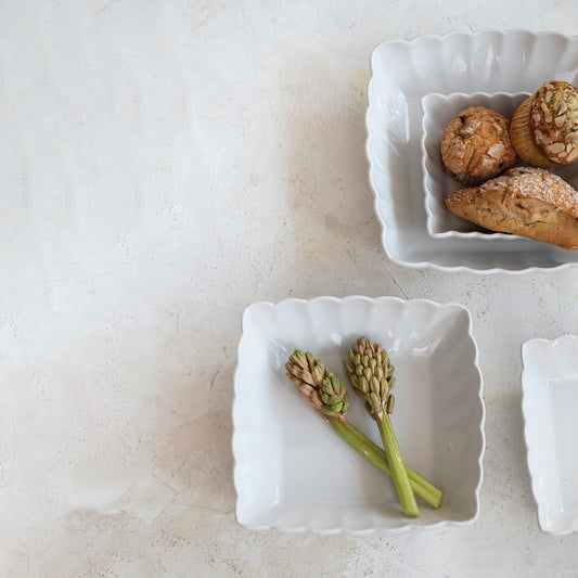 Scalloped Edge Serving Dish