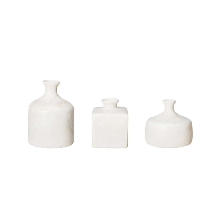 Stoneware White Vases