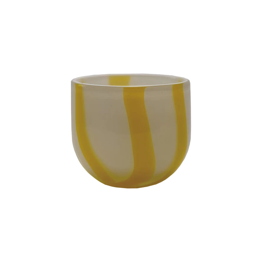 Striped Tealight Votive Holder,