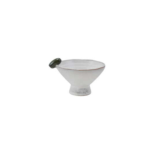 Olive on Rim Footed Bowl