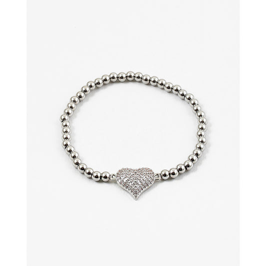 Beaded Cz Heart Bracelets