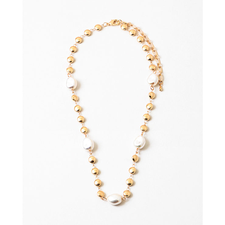 Gold Pearl Necklace