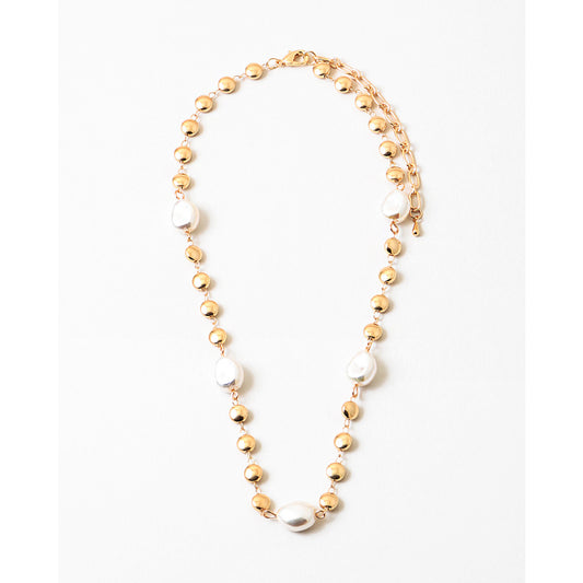 Gold Pearl Necklace