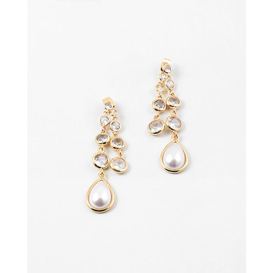 Cz Pearl Drop Earrings