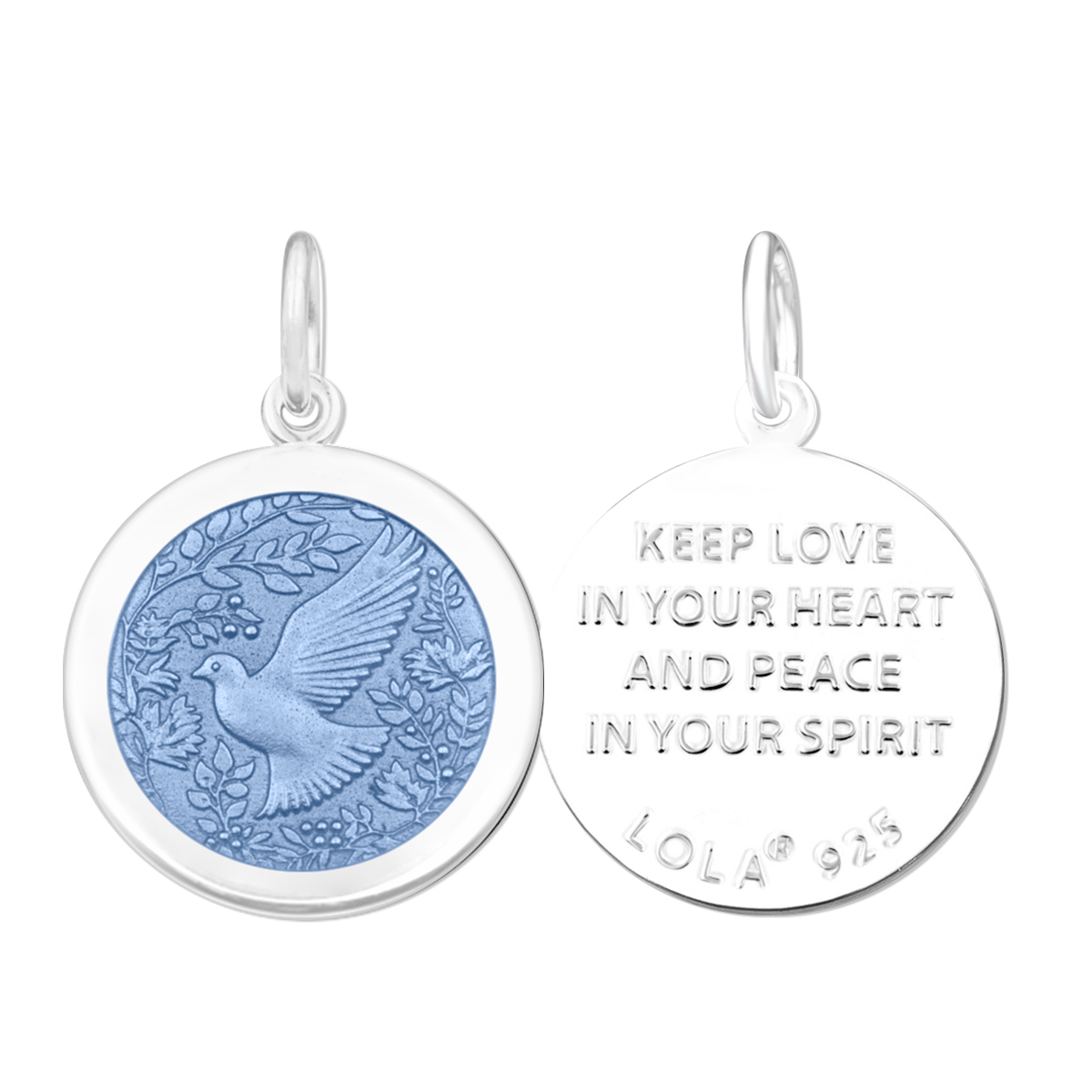 Dove Alpine White Silver Small Pendant