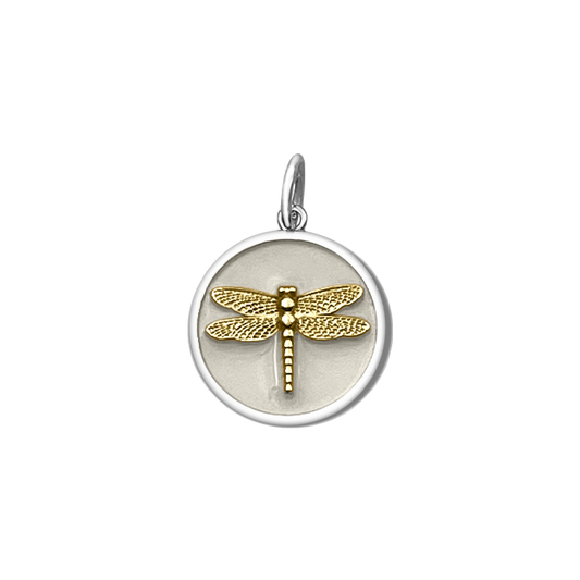 Dragonfly Ivory Gold Small Pendant