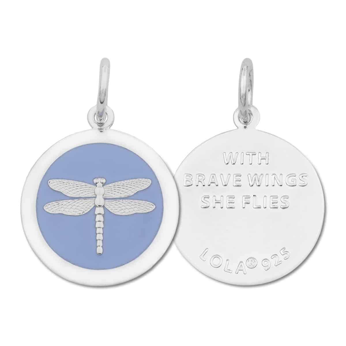 Dragonfly Driftwood Silver Small Pendant