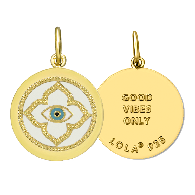 Evil Eye Turquoise Silver Small Pendant