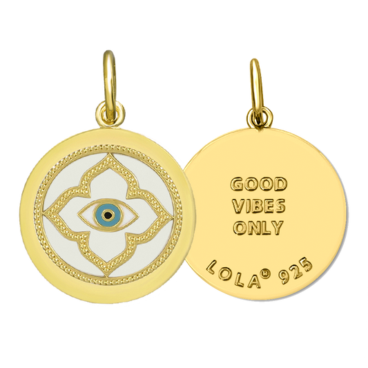Evil Eye Turquoise Silver Small Pendant