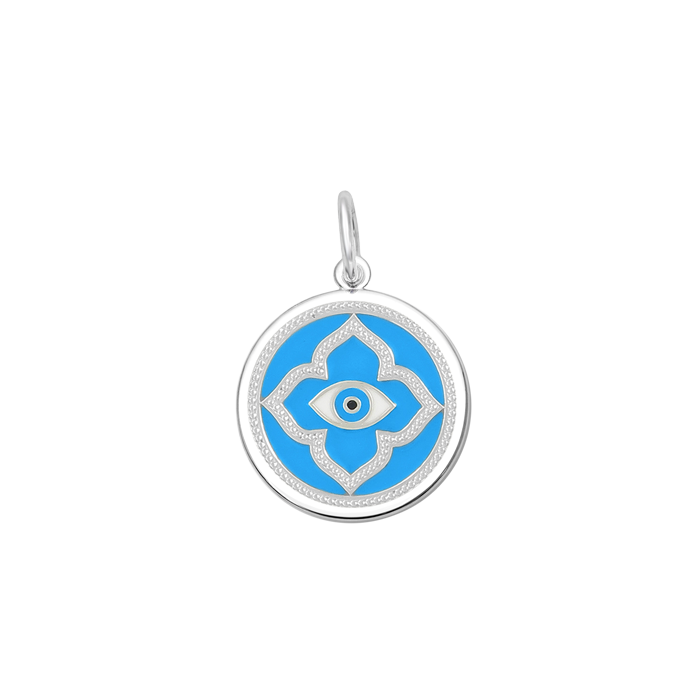 Evil Eye Turquoise Silver Small Pendant