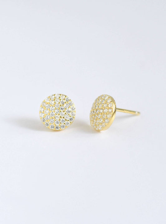 CZ Curved Disk Studs