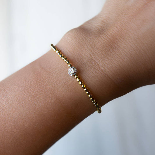Gold Uno Beaded Bracelets