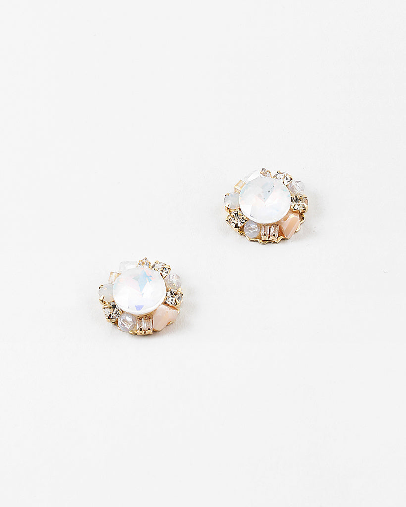White Opal Earrings