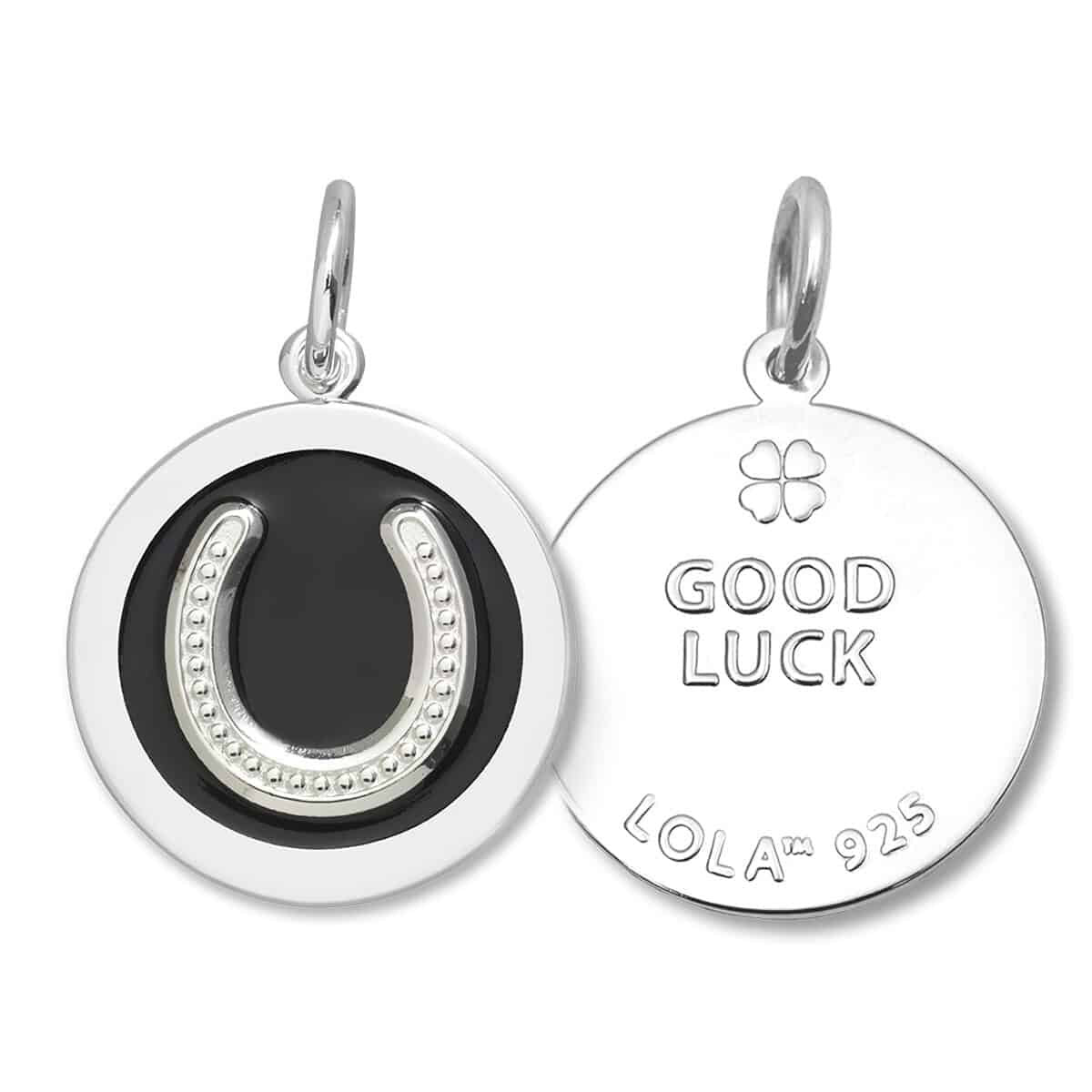 Horseshoe Gold Alpine White Small Pendant