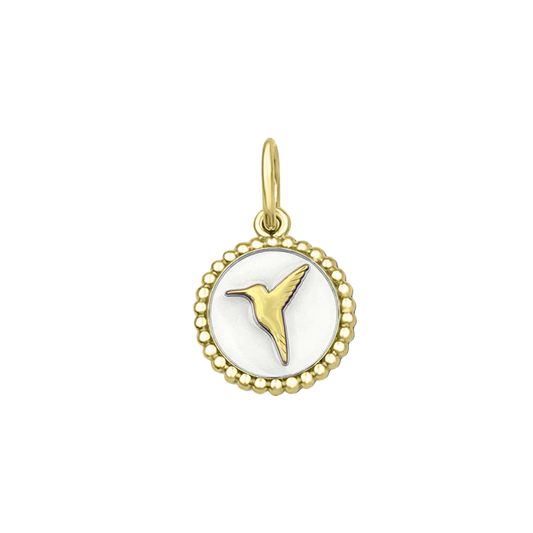 Hummingbird Alpine White Gold Small Pendant