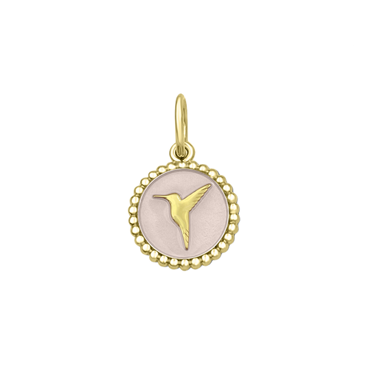 Hummingbird Pink Gold Small Pendant